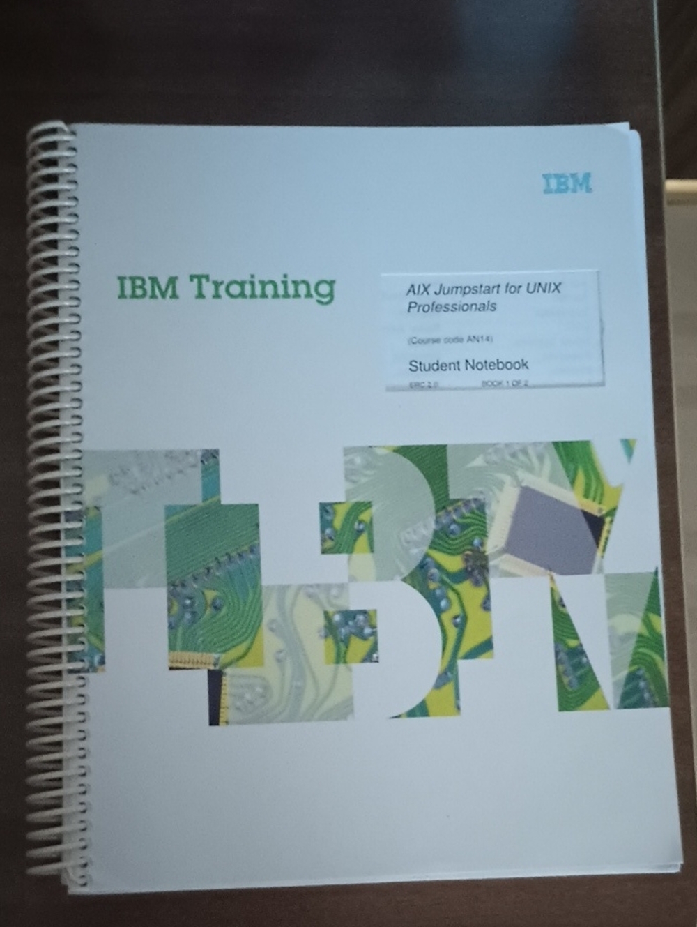 IBM Training Spiral Student Notebook - White with Green Accents